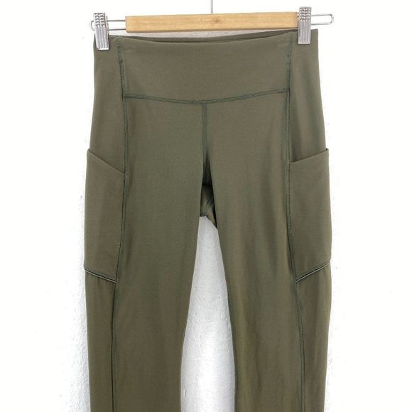 LULULEMON Green Legging With Side Pockets - Picture 2 of 6